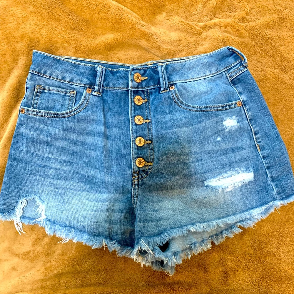 High Waist Jean Shorts